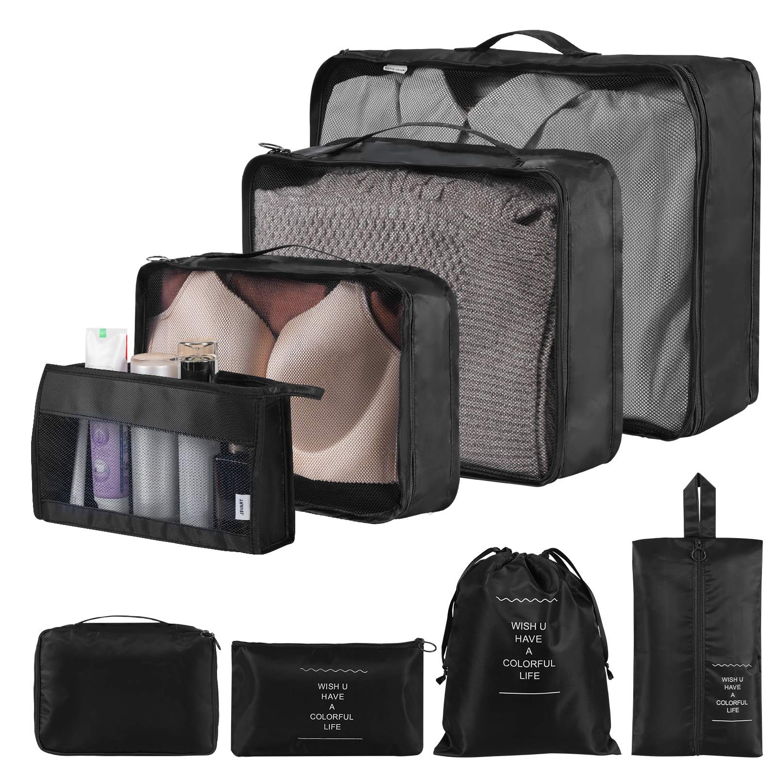 Online Planet TravelPack™ – Reise-Organizer Set (8-10 Taschen)