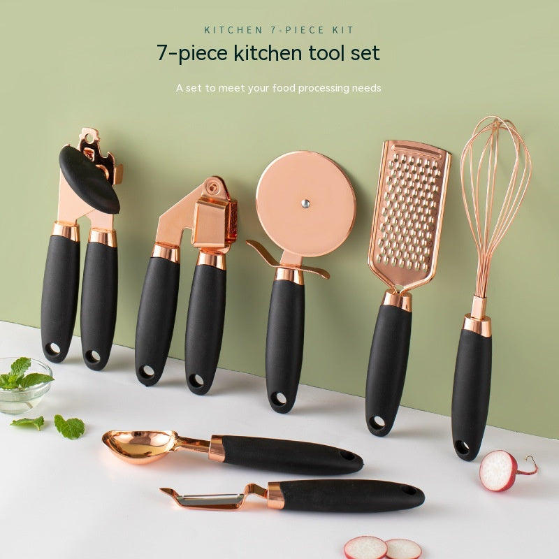 Online Planet KitchenPro™ – 7-teiliges Premium Küchenhelfer-Set aus Edelstahl