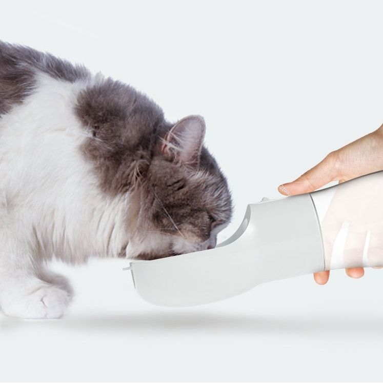 Online Planet PawBottle™ – 2-in-1 Hunde Trinkflasche für Wasser & Futter unterwegs