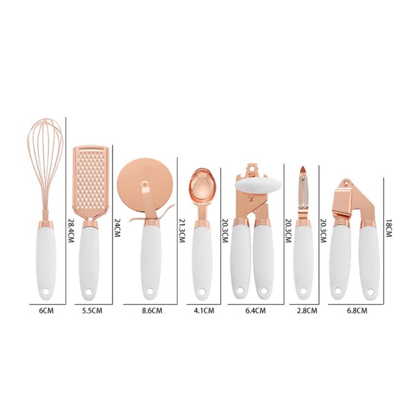 Online Planet KitchenPro™ – 7-teiliges Premium Küchenhelfer-Set aus Edelstahl