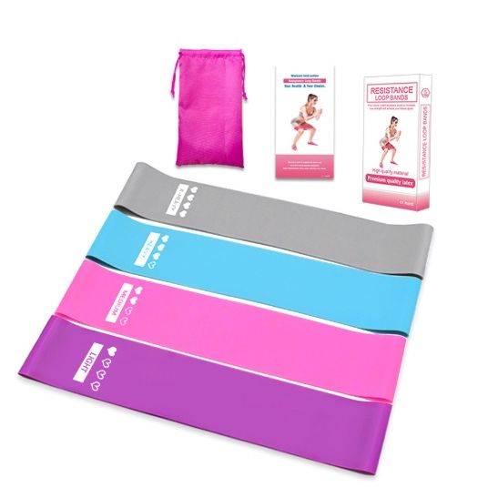 Online Planet FlexPro™ Widerstandsbänder Set – 4 Stärken für Muskelaufbau & Stretching