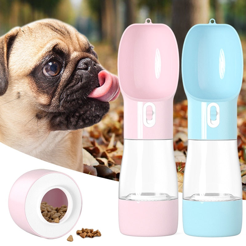 Online Planet PawBottle™ – 2-in-1 Hunde Trinkflasche für Wasser & Futter unterwegs