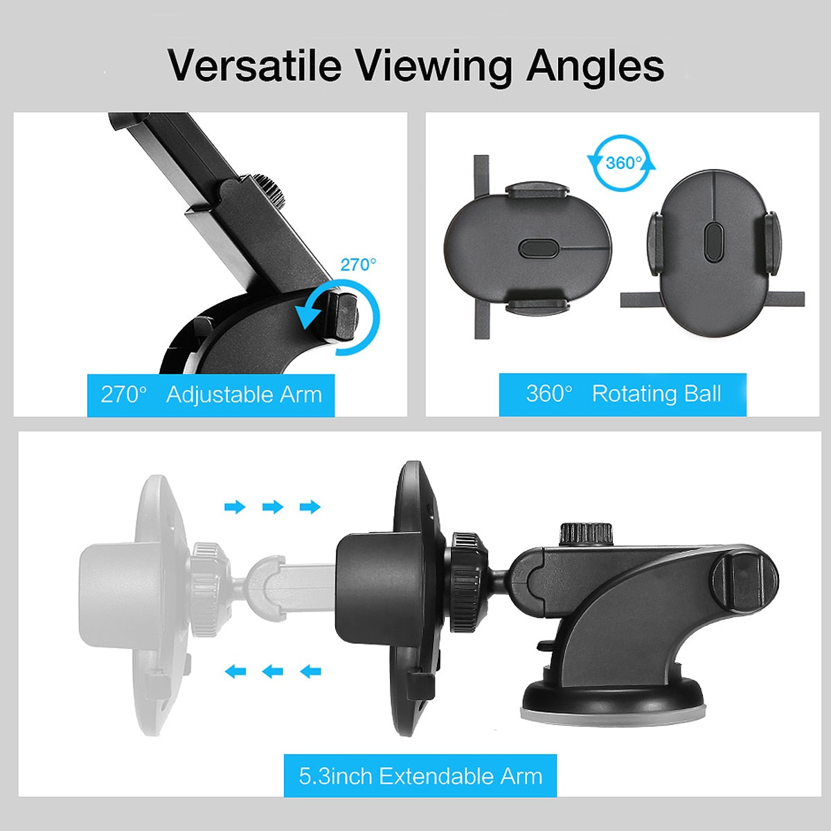 Online Planet PhoneGrip™ – Auto-Handyhalterung mit Teleskoparm & 360° Drehung