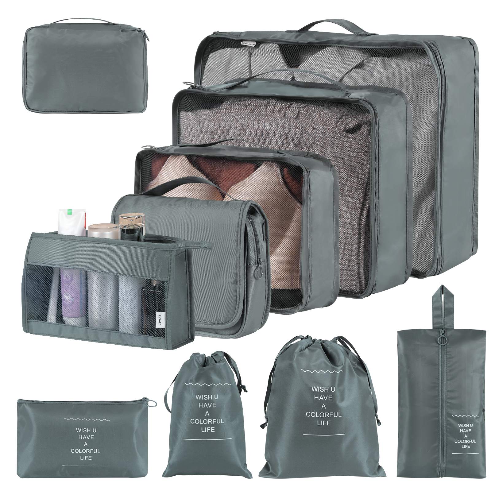 Online Planet TravelPack™ – Reise-Organizer Set (8-10 Taschen)
