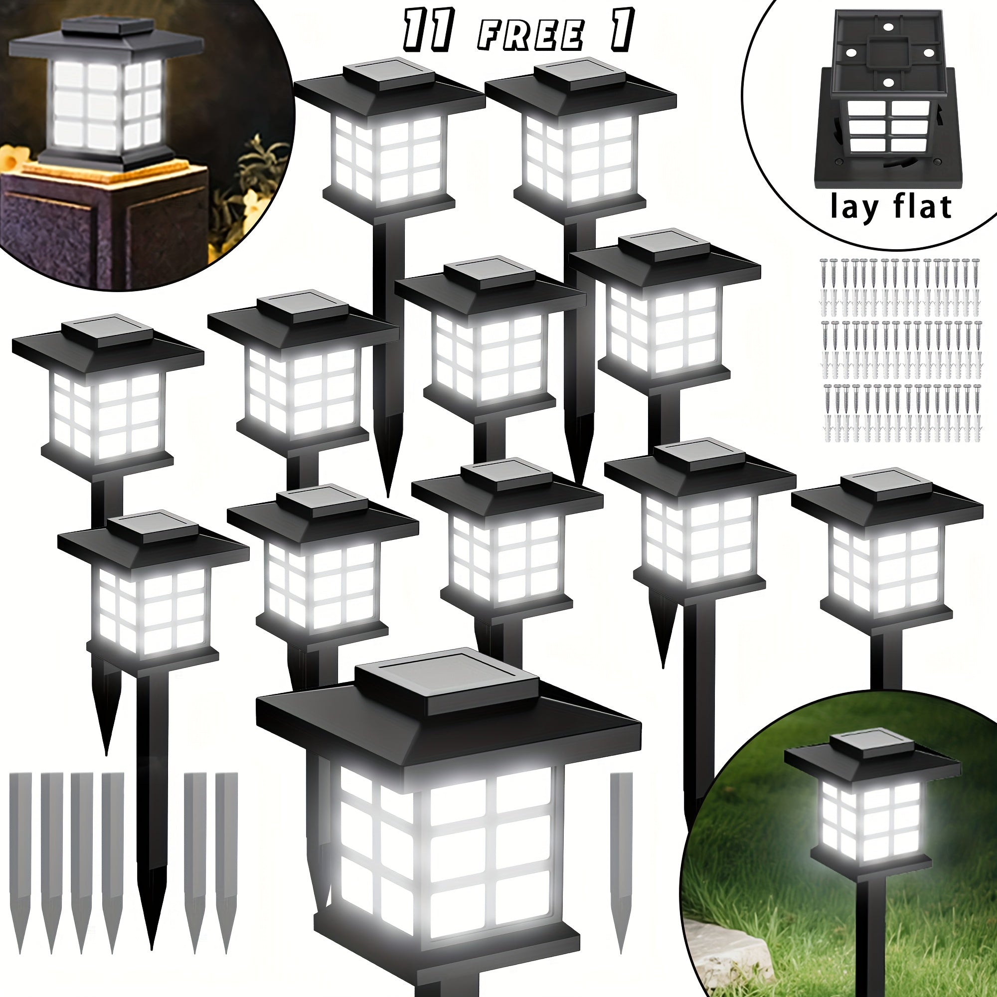 Online Planet PathLight™ – Solar LED Gartenlichter, automatische Außenbeleuchtung