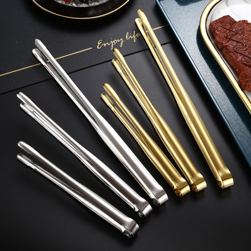 Online Planet GrillMaster Zange™ – Edelstahl BBQ & Buffet Zange in Gold & Silber
