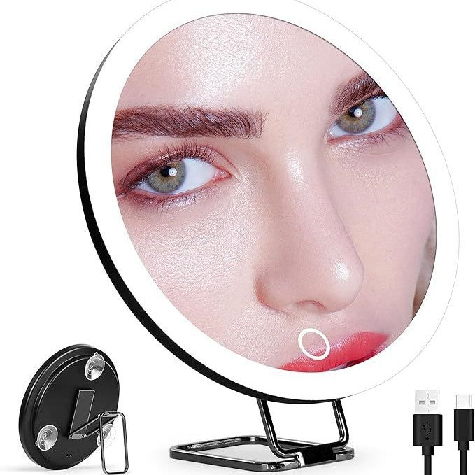 Online Planet GlowMirror™ – LED Schminkspiegel mit 30x Vergrößerung