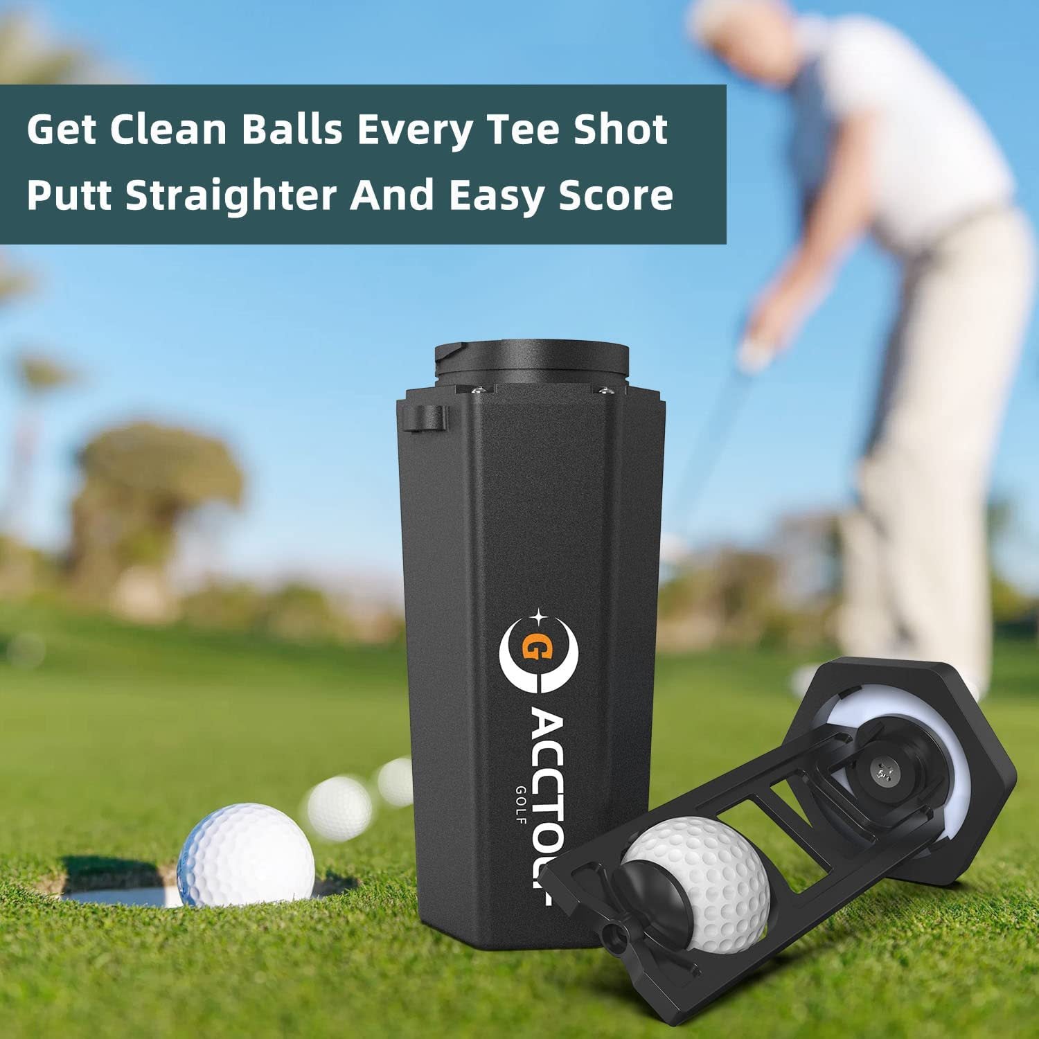 Online Planet CleanSwing™ – Portable Golf Ball Cleaner für unterwegs