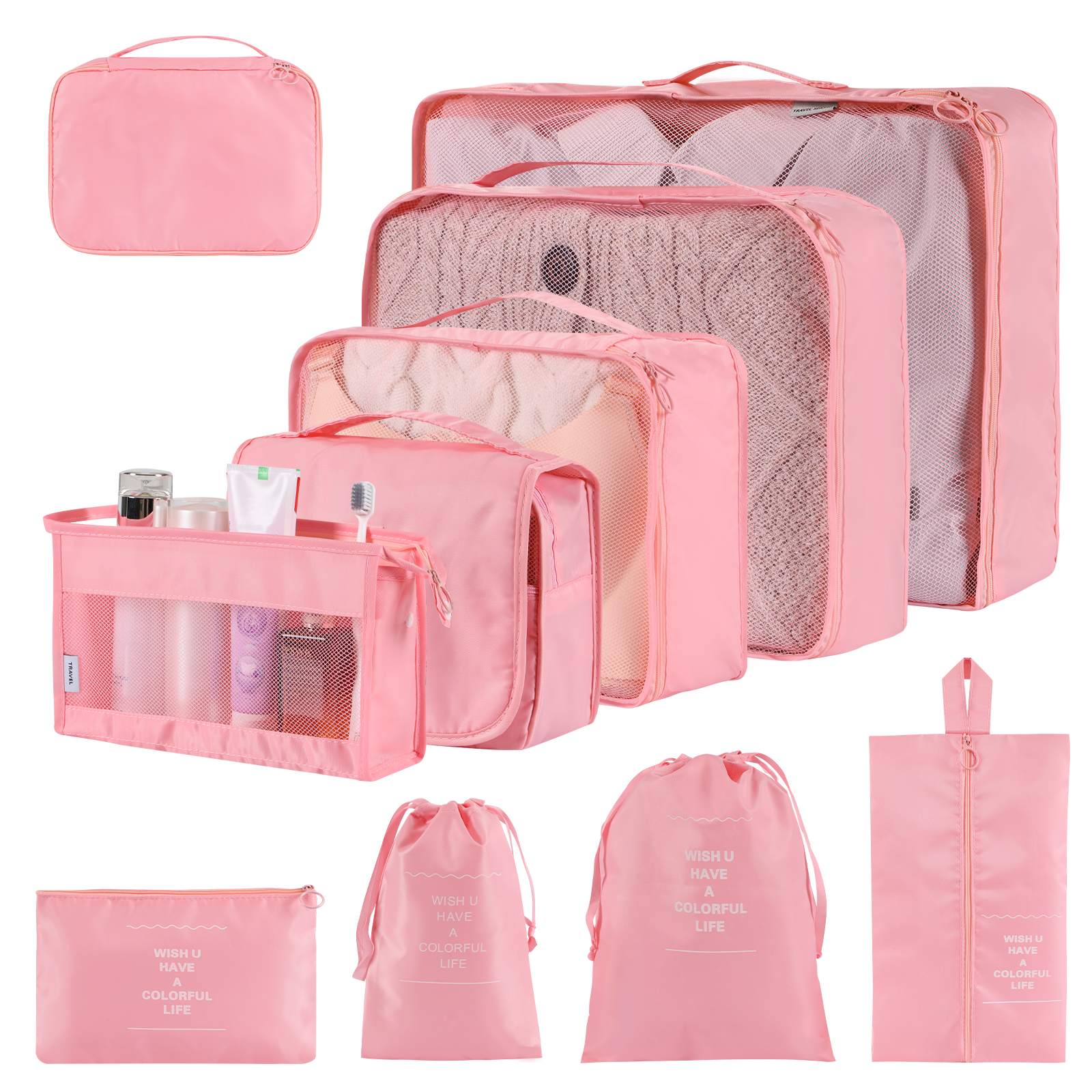 Online Planet TravelPack™ – Reise-Organizer Set (8-10 Taschen)