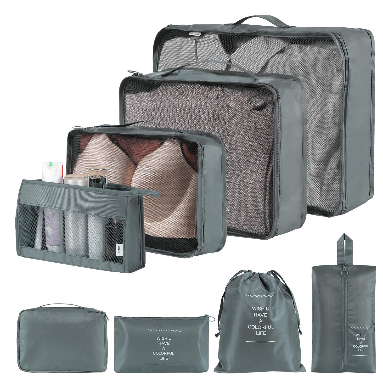 Online Planet TravelPack™ – Reise-Organizer Set (8-10 Taschen)